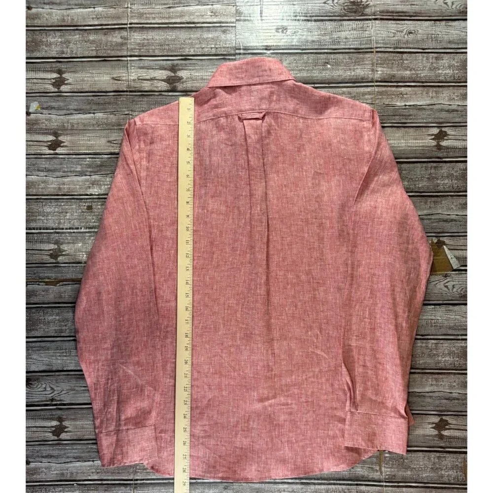 Todd Snyder Italian fabric linen utility Shirt Sz Medium color Pink NWT Portugal